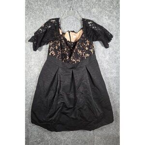 Eliza J. Women's Short Sleeve Mini Dress Black Size 14